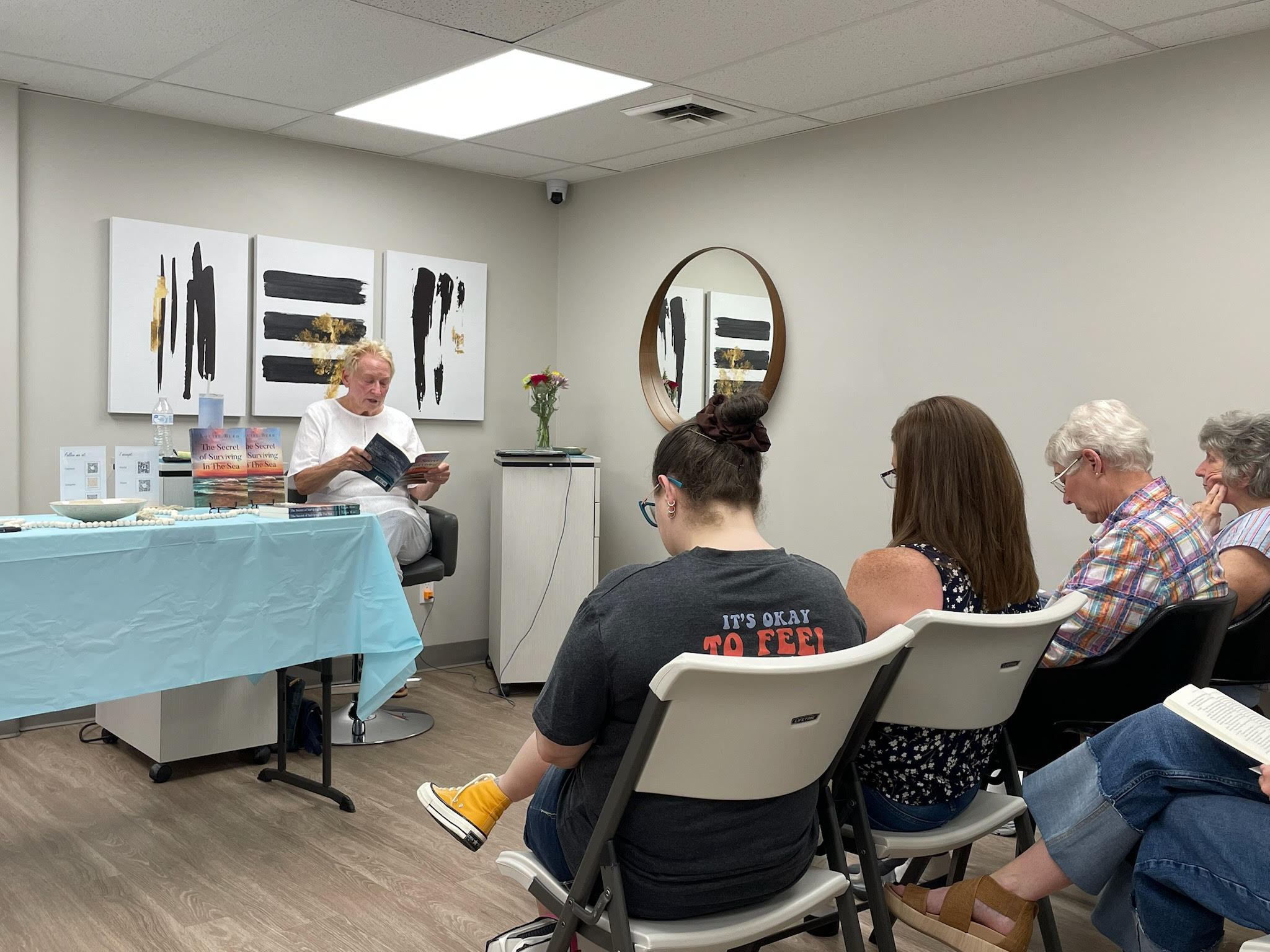 photo from first book signing/reading